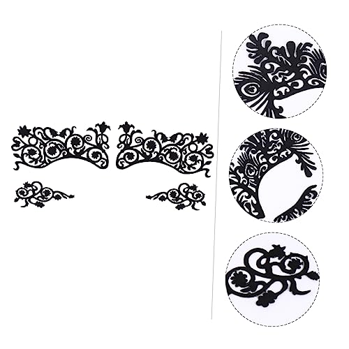 SAFIGLE 5 Paare Augen Lace Aufkleber für Eyeliner und Temporäre Augen Tattoos für Cosplay Festivals und Maskeraden Selbstklebend und Wiederverwendbar von SAFIGLE