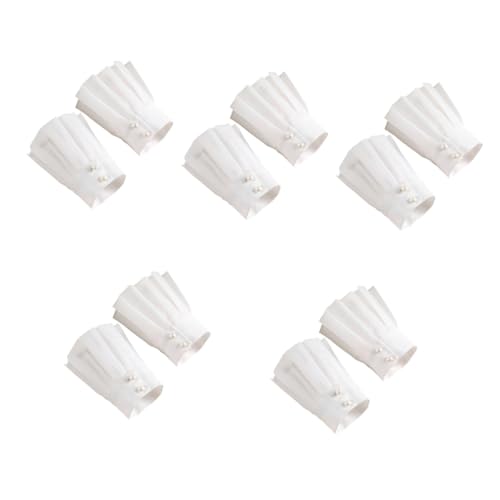 SAFIGLE 5 Paare Palaststil Halloween Vampir Graf Kostüm Mesh Spitzenmanschetten Zubehör Spitze Temperament Kleiner Duftstil dreidimensionale Spitze dekorative Manschetten (weiß) Pulswärmer von SAFIGLE