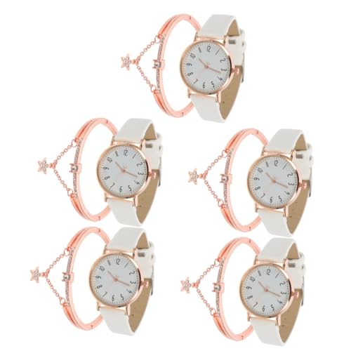 SAFIGLE 5sätze Damenuhr Mit Armband Stilvolle Quarzuhr Für Frauen Elegantes Design Verstellbar Für Alltag Und Besondere Anlässe von SAFIGLE
