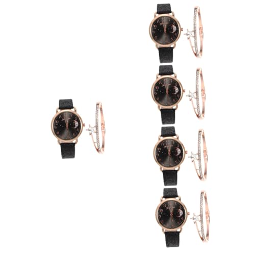 SAFIGLE Armbanduhr Damen Mond 5 Sätze Damen Monduhr Strass Uhr Digitaluhren Für Damen Für Frauen Women Set Damenarmbanduhren Ornament Damenuhr Partyfrauengeschenke Zartes Uhrenarmband Pu Black SAFIGLE Armbanduhr Damen Mond 5 Sätze Damen Monduhr Strass Uhr Digitaluhren Für Damen Für Frauen Women Set Damenarmbanduhren Ornament Damenuhr Partyfrauengeschenke Zartes Uhrenarmband Pu Black von SAFIGLE