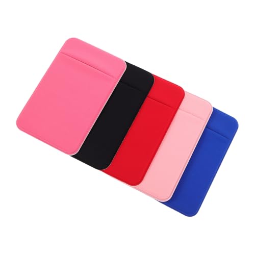 SAFIGLE 5 Stück Dünner Selbstklebender Kartenhalter für Handy Rückseite Schlankes Portemonnaie mit Sicherer Haftung Schneller Kartenzugriff Geeignet für Smartphones Praktische Aufbewahrung von SAFIGLE