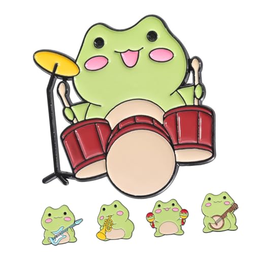 SAFIGLE 5 Stück Frosch Broschen aus Metall Detaillierte Tier anstecknadeln für Kleidung Rucksäcke Hüte Stabile Legierung Vielseitige Niedliche Schmucknadeln für Modebewusste von SAFIGLE