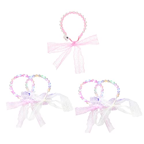 SAFIGLE 5 Stück Halloween Haarschmuck mit Spitze und Perlen Leuchtendes Stirnband für für Partys und Fotoshootings Zufällige Farben Zufällige Farbe von SAFIGLE