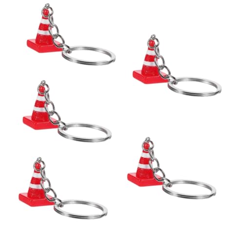 SAFIGLE 5 Stück Mini Kegelhalter Geldbörse Schlüssel Dekor Auto Dekor Verkehrskegel Schlüsselanhänger Ketten Rucksack Geldbeutel Rucksack Anhänger Rucksack Handtasche Charms Spielzeug von SAFIGLE