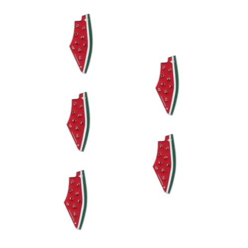SAFIGLE 5 Stück Niedliche Wassermelonen Emaille Brosche Leichte Obst Anstecknadel Vielseitiger Schmuck für Kleidung Taschen Schals Tragbarer Cartoon Lapel Pin für Mädchen und Frauen von SAFIGLE