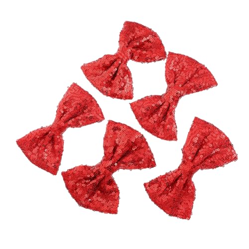 SAFIGLE 5 Stücke Pailletten Haarspangen mit Schleifen Glitzernde Weihnachts Haarnadeln für Damen Festliche Haarschmuck Clips für Partys und Hochzeiten von SAFIGLE