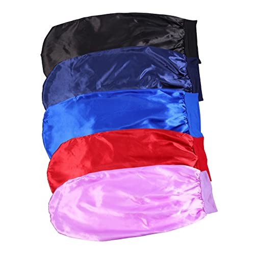 SAFIGLE 5stücke Satin Schlafhaube Für Frauen Elastische Nachtmütze Zum Schlafen Lange Schlafmütze Aus Satin Bequeme Damen-haube Für Nachtruhe Haar Schützen Und Komfortabel Tragen von SAFIGLE