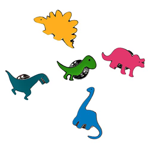 SAFIGLE 5stücke Dinosaurier-anstecker Emaille Brosche Pins Für Damen Rucksack Kleidung Modeschmuck Dekorative Anstecknadeln Mit Sicherheitsnadeln von SAFIGLE