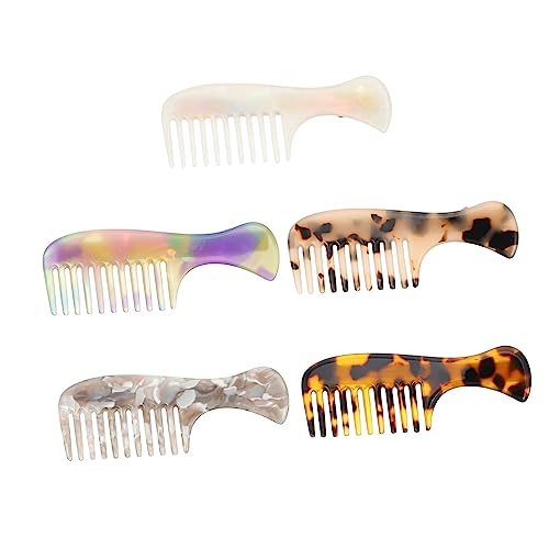 SAFIGLE 5 Stück Teiliges Kreative Haarspangen mit Kamm Design Haarschmuck für Mädchen Weiß Grün und Dunkel Tortoiseschale für Verschiedene Anlässe von SAFIGLE