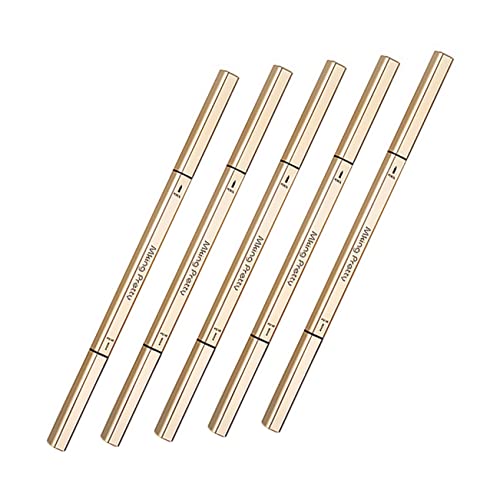 SAFIGLE 5 Stück Teiliges Wasserdichter Augenbrauenstifte mit Pinsel Präzise und Langlebige Augenbrauenstifte für Einen Natürlichen Look für Farben Erhältlich Mittelbraun von SAFIGLE