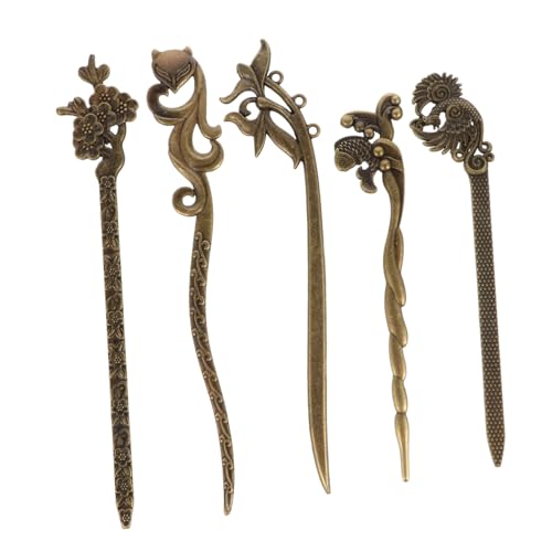 SAFIGLE 5 Stücke Vintage Haarspangen Retro Haarnadeln für Frauen Antike Chinesische Haarschmuck Hochzeits Haarnadeln Kreative Haarstäbe für Besondere Anlässe von SAFIGLE