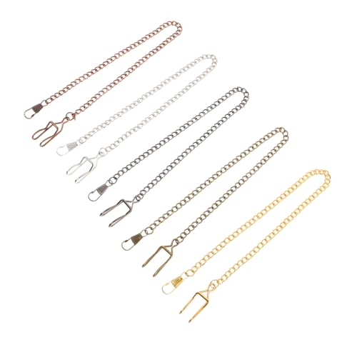 SAFIGLE 5 Stück Vintage Taschenuhr Ketten aus Metall Robust Einfach zu Befestigen Retro Stil Jeans Kette für Herren Vielseitig Einsetzbar Klassisches Design für Alltag und Besondere von SAFIGLE