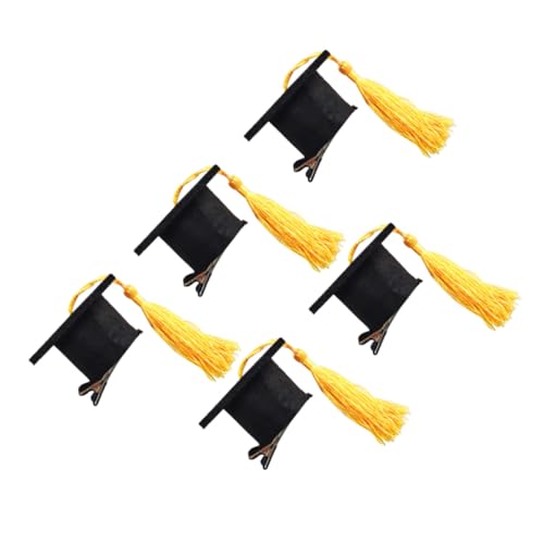 SAFIGLE 5 Stücke Doktoranden-level-research-team Haarnadeln Graduation Hut Clips Quaste Gelb Barrettes Für Erwachsene Jungen Und Mädchen Party Zubehör von SAFIGLE