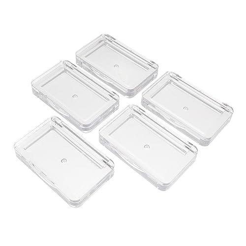 SAFIGLE 5 Teilige Lidschatten Puderbox Lidschattenpalettenbehälter Kleine Gläser Mit Deckel Aufbewahrungskoffer Für Rougeproben Runde Durchsichtige Etuis Kosmetikbehälter Mit von SAFIGLE