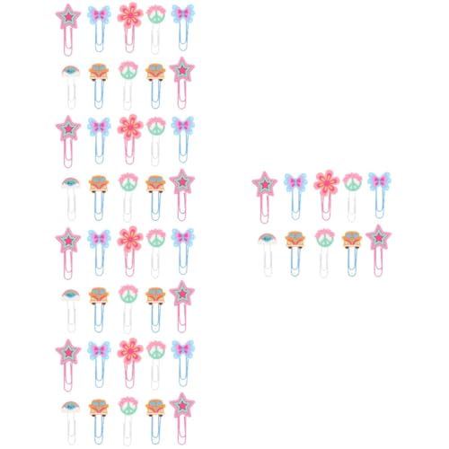 SAFIGLE 50stücke Cartoon Paper Clips Vintage Hippy Lesezeichen Für Büro Praktische Büroklammern Dateiorganisation Vielseitige Und Niedliche Kleine Für Mädchen Und von SAFIGLE