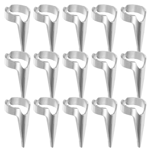 SAFIGLE 50 Stück Klauenringe: Haarteilringe aus Legierung zum Flechten und Stylen – Fingerscheitelwerkzeuge – Haarschmuck im Punk-Stil für Festivals von SAFIGLE