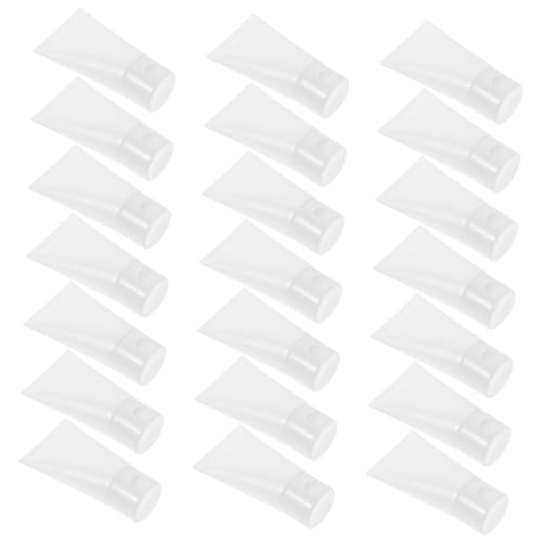 SAFIGLE 50 Stück Reise Flaschen Weich Squeeze Tuben mit Klappverschluss Nachfüllbare Kosmetikspender für Gesichtswäsche Handcreme Leicht Auslaufsicher für Urlaub Business Alltag von SAFIGLE