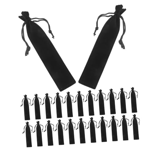SAFIGLE 50 Stück Samt Stifttaschen mit Kordelzug Weiche Drawstring Pouches für Stifte und Marker Leicht Tragbare Federmäppchen für Schule Büro und Reise von SAFIGLE