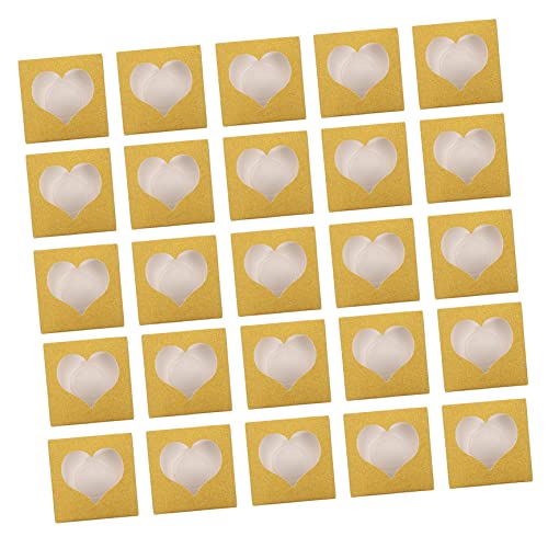 SAFIGLE 50 Stück Schachtel Verpackungsbox Für Falsche Wimpern Auge Machen Falsch Wimpernorganisator Leer Wimpernaufbewahrung Wimpernschale Glitter Wimpernetui Golden Papier von SAFIGLE