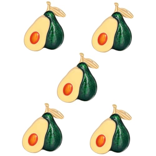 SAFIGLE 5St Avocado-Brosche abstecknadeln pinns Kappendekorationen trendige Geschenke Broschen für Damen Kragennadel künstlich schmücken Schalschnalle Schmuck Fräulein von SAFIGLE