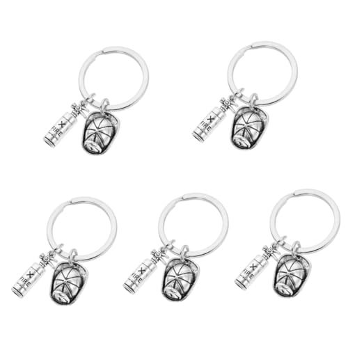 SAFIGLE 5St Feuer-Schlüsselanhänger feuerwehrmann Feuerwehrfrau Feuerwehrmann Geschenkidee Schlüsselanhänger für Geldbörse Schlüsselanhänger-Zubehör Zinklegierung von SAFIGLE