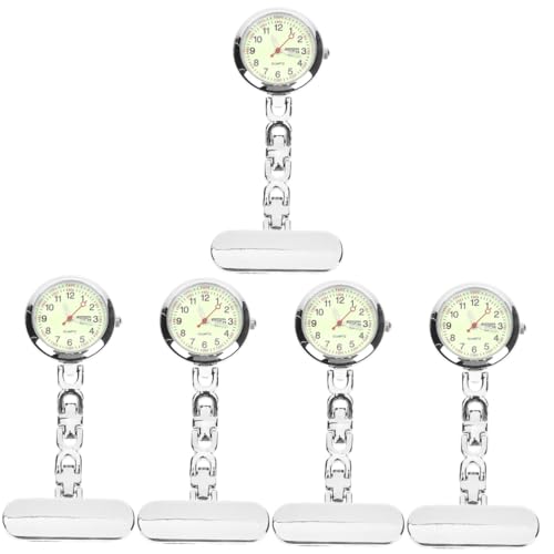 SAFIGLE 5stücke Antike Taschenuhr Mit Leuchtzifferblatt Und Clip Stilvolle Schlüsselanhänger-Uhr Für Männer Und Frauen Für Und Täglichen Gebrauch von SAFIGLE