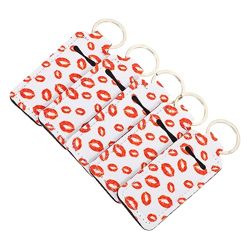 SAFIGLE Lippenstift-Clip-schlüsselanhänger Mit Lebendigem Design 5 Stück Lippenstift-schutzhülle Kleiner -taschenhalter von SAFIGLE