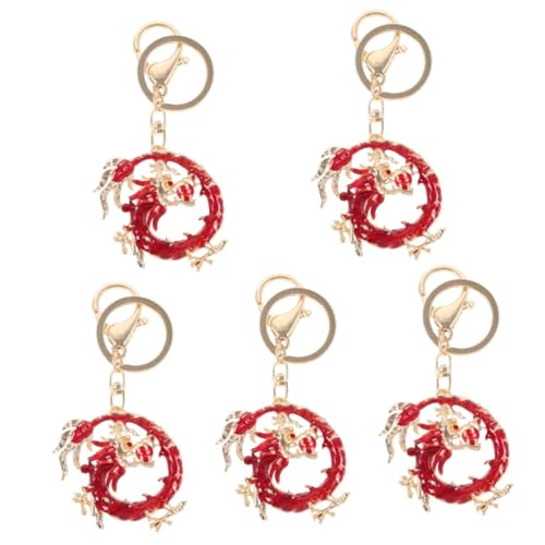SAFIGLE 5St Metall-Drachen-Schlüsselanhänger car Keychain car Key Chain tierischer Schlüsselanhänger Chinesische Glücksdekorationen schlüsselringe Schlüsselbund Schlüsselanhänger von SAFIGLE