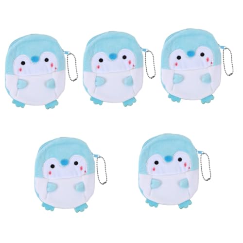 SAFIGLE 5stücke Süßer Plüsch Pinguin Geldbeutel Für Erwachsene Praktische Und Bequeme Kleine Geldbörse Für Münzen Und Kleingeld Für Unterwegs von SAFIGLE