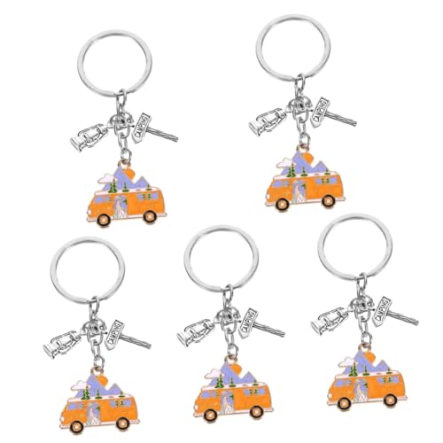 SAFIGLE 5St Reiseanhänger Schlüsselanhänger Happy RV-Schlüsselanhänger Auto schlüsselanhänger car Keychain Reisebrieftasche Hängende Verzierung für Taschen Taschenanhänger Legierung von SAFIGLE