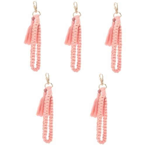 SAFIGLE 5St Schlüsselband süßer Schlüsselanhänger Schlüsselanhänger-Armband tischläufer Boho Style handgelenkbandage süße Schlüsselanhänger für Autoschlüssel Damen Schlüsselanhänger Schnur von SAFIGLE