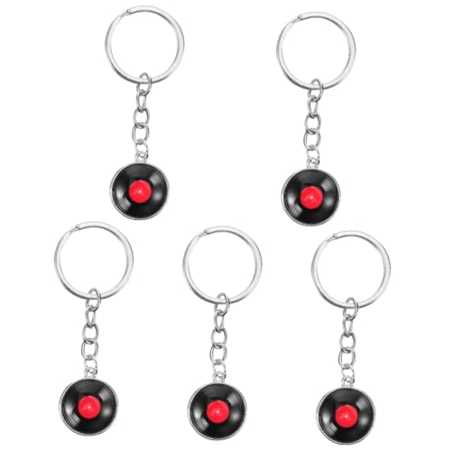 SAFIGLE 5St Schlüsselbund aufzeichnen angesagte Music Key Holder portmonee Herren Schlüsselringe Handtasche Schlüsselaccessoires für Damen Schlüsselanhänger Männer Zinklegierung von SAFIGLE