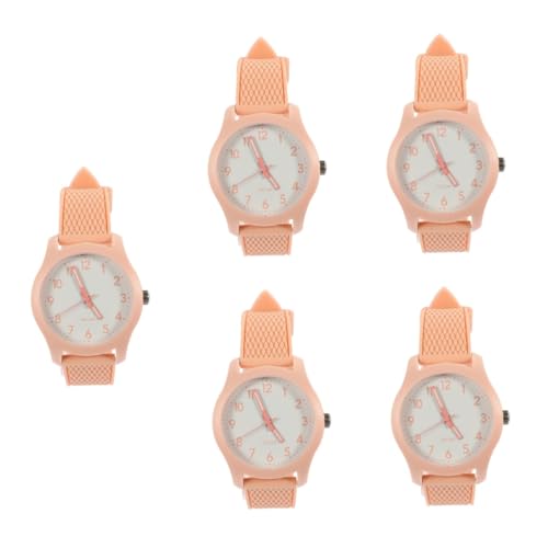 SAFIGLE 5st Sportuhr Reloj para Niños Kinder Armbanduhr wasserdichte Uhr Für Kinder Armbanduhr Mit Silikonarmband Armbanduhr Mit Silikonband Student Geschenk Klein Rosa Rostfreier Stahl von SAFIGLE