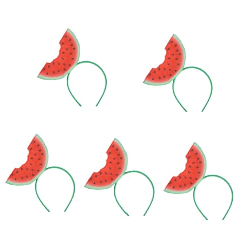 SAFIGLE 5St Stirnband Wassermelone party kopfschmuck party sachen Geburtstag verkleiden Stirnband Wassermelonenkopf und Stirnbänder Kopftuch Wassermelonen-Partyzubehör bopper kopfschmuck von SAFIGLE
