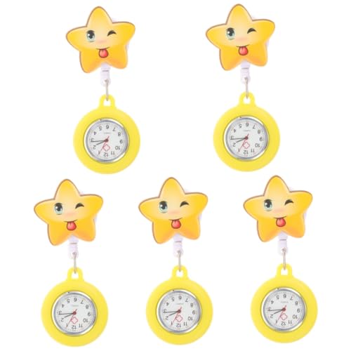 SAFIGLE 5St genaue Taschenuhr Anschauen Taschenuhren für Krankenschwestern Pflegeuhr bescherung Weihnachten Weihnachten betrachten hängende Taschenuhr ansteckbare Brustuhr Metall von SAFIGLE