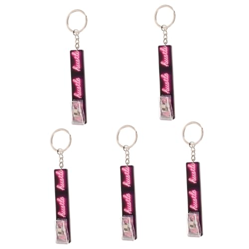 SAFIGLE 5St kontaktloser Kartenleser Schlüsselanhänger-Kartenzieher Kartenzieher mit Nagelschutz Kein-Berührung-Kartenauszieher Schlüsselanhänger mit ATM-Kartenclip Kartengreifer Acryl von SAFIGLE