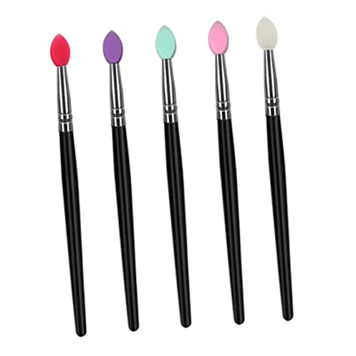 SAFIGLE 5stücke Lidschatten Pinselset Für Gesichts-make-up Kosmetik-tool Mit Gemischten Farben Leicht Und Tragbar Für Reisen Und Alltag von SAFIGLE