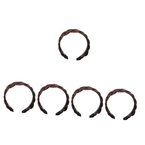 SAFIGLE 5st Perücke Mit Gezahntem Stirnband Kopfschmuck Perücken Haarbänder Kapuzenpullover Damen Haarschmuck Haarband Geflochtenes Stirnband Haarversorgung Hochtemperaturdraht von SAFIGLE