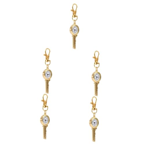 SAFIGLE 5st Taschenuhr Schlüsselanhänger Sehen Goldanhänger Klassische Uhren Für Herren Anhänger Ansehen Männer Halsketten Schlüsselanhängeruhr Herren Trendige Halsketten Golden Legierung von SAFIGLE