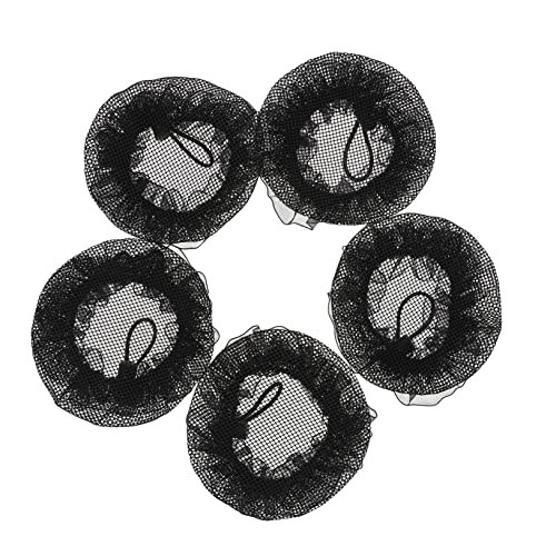 SAFIGLE 5stücke Elastisches Netz Haarnetz Dutt Für Ballett Haar Netze Mit Blumenhaarnetz Haarknotennetz Duttabdeckung Elastisches Netz Für Damen von SAFIGLE