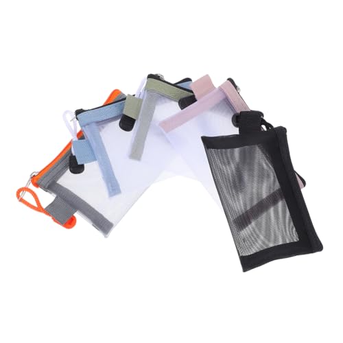 SAFIGLE 5stücke Mini Mesh-Taschen Mit Reißverschluss Tragbare Reise-Make-up-Taschen Kosmetik-aufbewahrungsbeutel Für Frauen Kleine Reißverschluss-toilettenbeutel von SAFIGLE