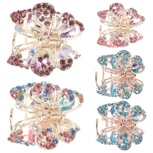 SAFIGLE 5stücke Mini-haarspangen Aus Metalllegierung Strass-haarklammer Haarschmuck Für Junge Mädchen Und Mädchen Zufälliger Stil von SAFIGLE