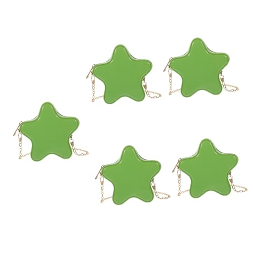 SAFIGLE 5stücke Star Purse Schultertasche Kettenhandtasche Für Kleine Umhängetasche Im Stern-Design Für Alltag Und Langlebigen Materialien Grün von SAFIGLE