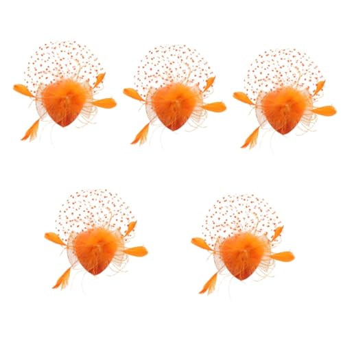 SAFIGLE 5stücke Tea Party Fascinator Hüte Für Damen Vintage Netz Haaraccessoires Mit Perlen Und Schleifen Brautschmuck Für Hochzeiten Partys Und Besondere Anlässe von SAFIGLE