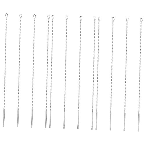 SAFIGLE 6 Paare Ohrstecker aus Sterlingsilber Damenteile Ohrringe aus Sterlingsilber haar zubehör haarschmuck Ohrring DIY Zubehör Ohrenfäden Sterling Silber Ohrakupunktur Silberschmuck von SAFIGLE