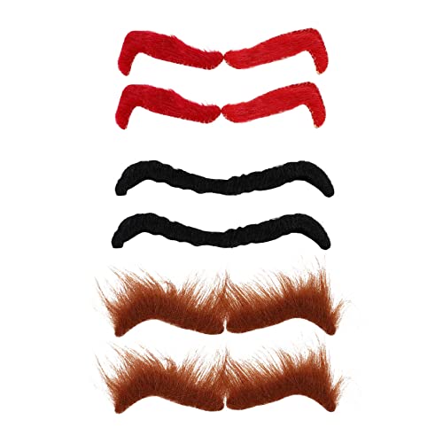 SAFIGLE 6 Paare Selbstklebende Halloween Fake Augenbrauen Lustige Cosplay Requisiten für Partys Maskeraden und April Scherze Wiederverwendbare Strapazierfähige Augenbrauen für von SAFIGLE