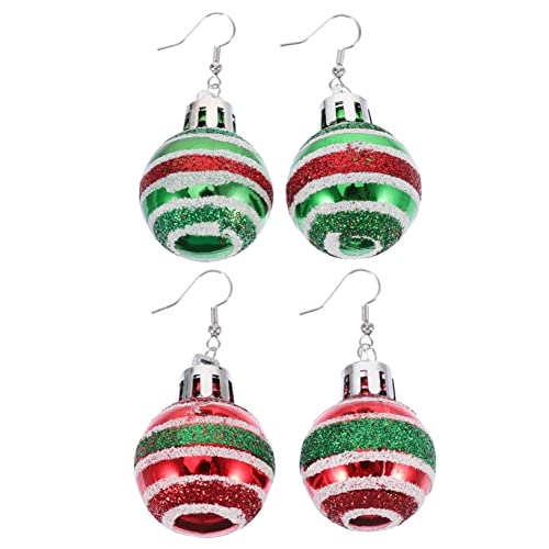 SAFIGLE 6 Paare Weihnachtskugel-Ohrringe weihnachtsfeier liefert Weihnachtsbaum-Ohrringe weihnachtskugeln festival Weihnachts-Ohrtropfen weihnachts schmuck von SAFIGLE