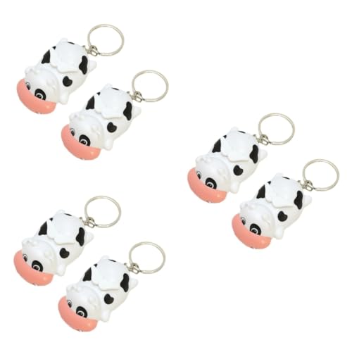 SAFIGLE 6 STK Kuh-anhänger-schlüssel Vieh Schlüsselanhänger Kühe Cartoon-schlüssel-anhänger Tierischer Schlüsselanhänger Viehornament Mini-Handtasche Dekorationen Fürs Auto Metall von SAFIGLE