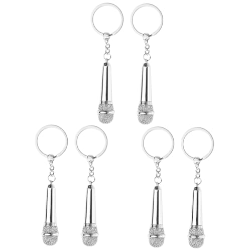 SAFIGLE 6stücke Mikrofon Schlüsselanhänger Stilvolle Taschenanhänger Für Schlüssel Und Rucksäcke Dekoration Für -projekte Und Persönliche Accessoires von SAFIGLE