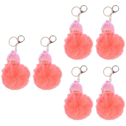 SAFIGLE 6 STK Schlüsselanhänger Bommel-Taschen-anhänger Pompom Selber Machen Brieftaschenschlüsselhalter Autoanhänger Taschenanhänger Für Damen Schlüsselhalter Für Die Handtasche Metall von SAFIGLE